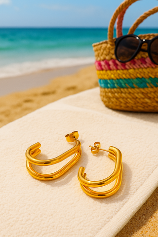 Cecelia Double Open Hoop Earrings