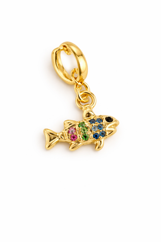 Colorful Fish Stone Charm