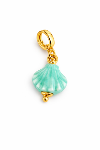 Teal Seashell Charm