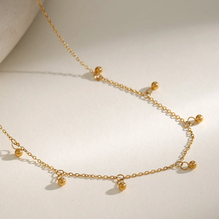 Faith Gold Beaded Necklace