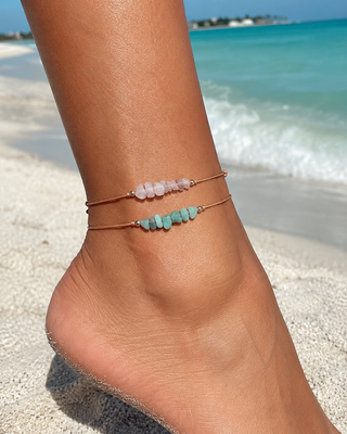 Gemma Stone Anklet