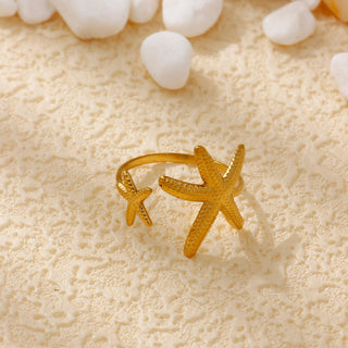 Juliana Double Starfish Ring