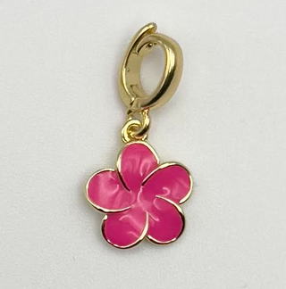 Small Pink Flower Charm