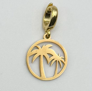 Palm Tree Circle Charm