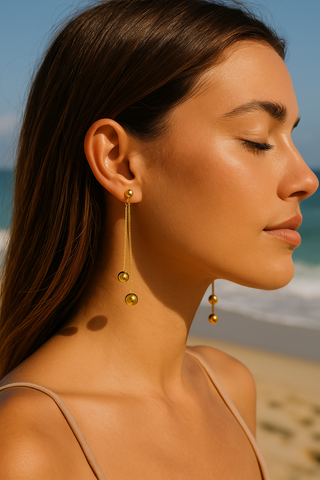 Kira Dangle Bead Earrings