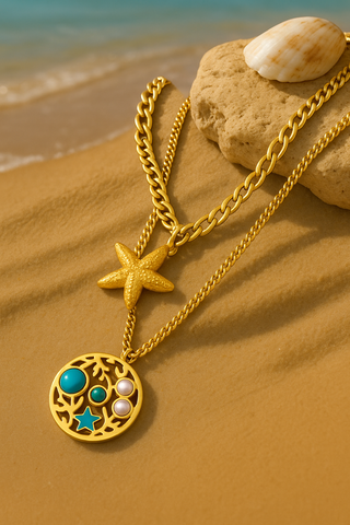 Paige Double Starfish Necklace