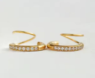 Tess Twisty Hoop Gem Earrings